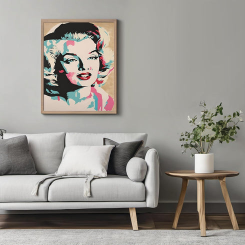 Posterizer 1 pcs- Marilyn Monroe inspired-pop art pastel theme-Famous Figures Art Collection-Abstract & Modern Art- Living Room Bedroom Decor- unf...